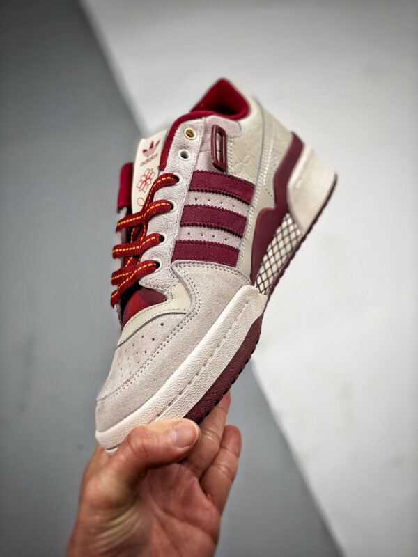 Adidas Forum Low Chalk White Core Burgundy GX8866 For Sale