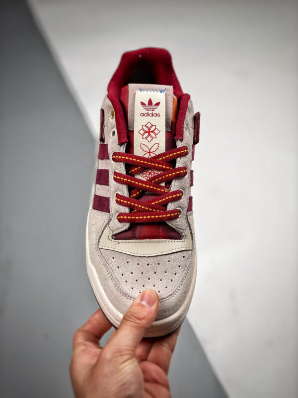 Adidas Forum Low Chalk White Core Burgundy GX8866 For Sale