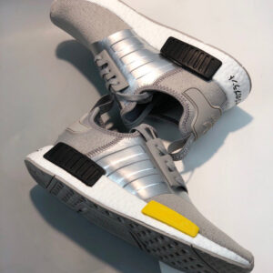 Adidas NMD R1 Metal Grey Yellow-Core Black For Sale