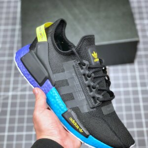 Adidas NMD R1 V2 Black Carbon Shock Yellow FX4147 For Sale