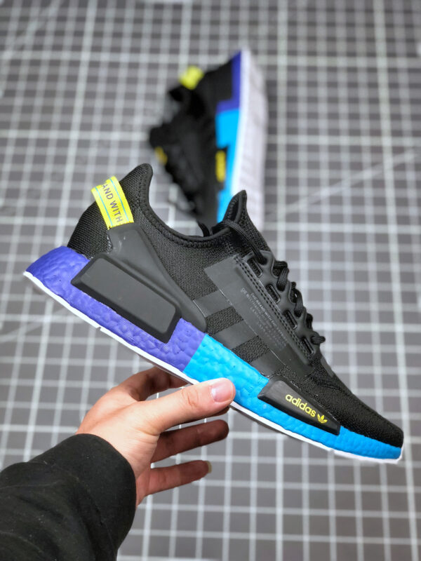 Adidas NMD R1 V2 Black Carbon Shock Yellow FX4147 For Sale