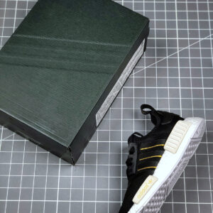 Adidas NMD R1 Black Gold Metallic Crystal White FW6433 For Sale