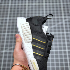 Adidas NMD R1 Black Gold Metallic Crystal White FW6433 For Sale