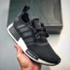 Adidas NMD R1 Refined Shoes Core Black Cloud White For Sale