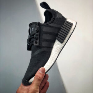 Adidas NMD R1 Refined Shoes Core Black Cloud White For Sale