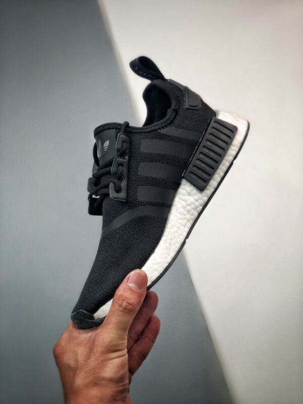 Adidas NMD R1 Refined Shoes Core Black Cloud White For Sale