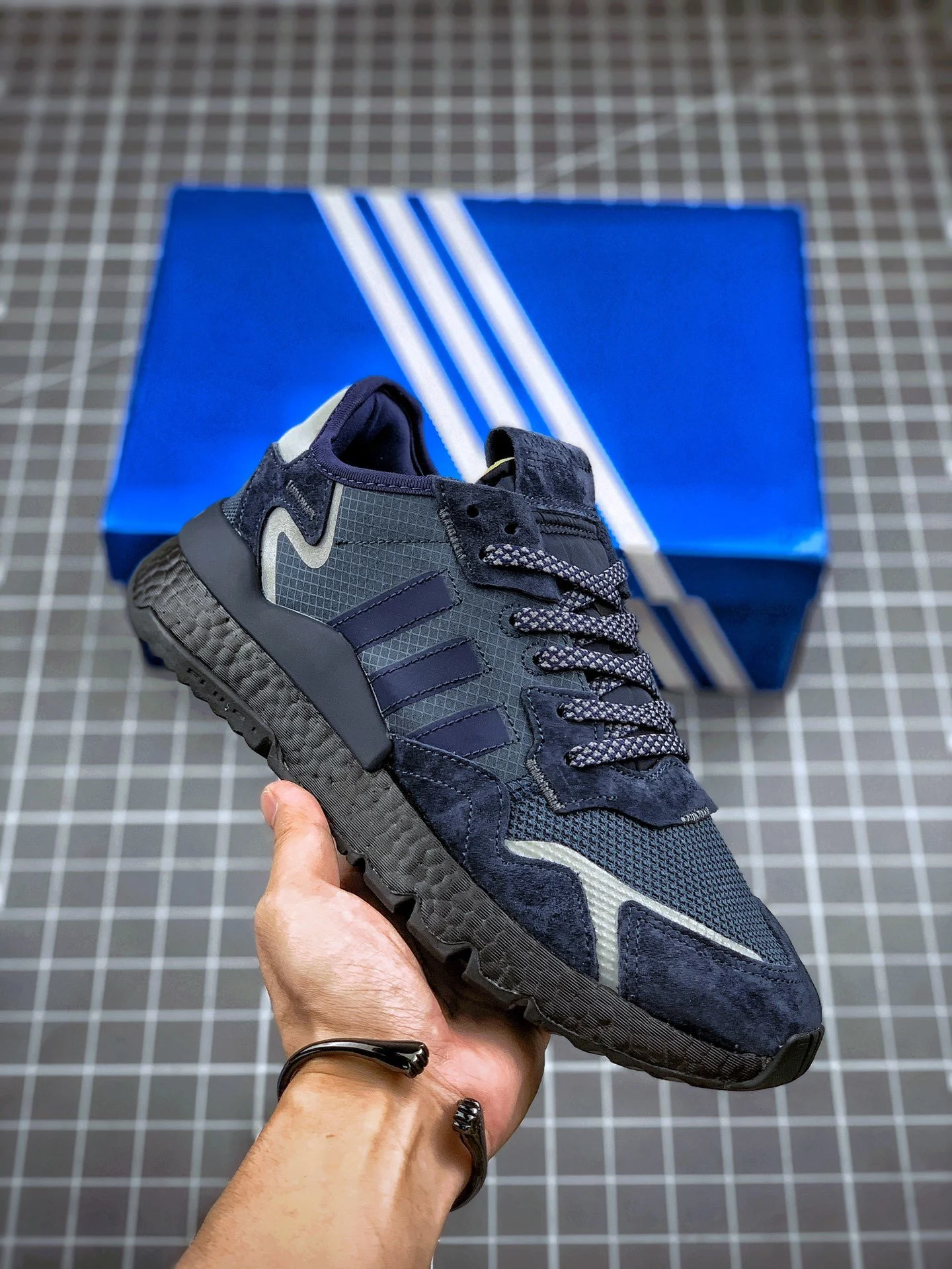 Adidas Nite Jogger 3M Navy Black For Sale