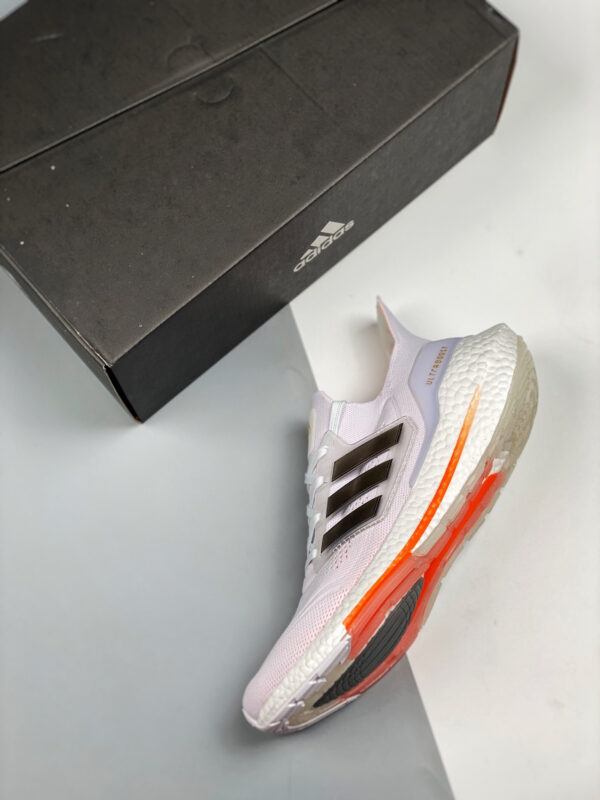 Adidas Ultra Boost 2021 White Core Black Solar Red For Sale