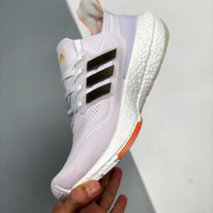 Adidas Ultra Boost 2021 White Core Black Solar Red For Sale