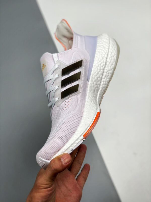 Adidas Ultra Boost 2021 White Core Black Solar Red For Sale